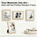 RPJC 5x7 Picture Frames Made of Solid Wood High Definition Glass - Image 2