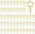 50 Pcs Star Lobster Claw Clasp Star Keychain Clip Gold Star Shaped Spring Snap by Hariendny
