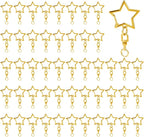 50 Pcs Star Lobster Claw Clasp Star Keychain Clip Gold Star Shaped Spring Snap by Hariendny