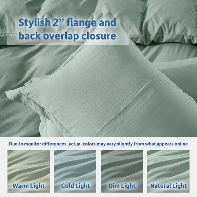 Nestl Sage Green Duvet Cover Full Size - Image 8