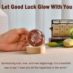 3D Four-Leaf Clover Crystal Ball 60mm Good Luck Gifts Ideas - Image 2