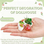 Tlence 29 Pcs Miniature Dollhouse Plants, Mini Artificial Potted Flowers - Image 3