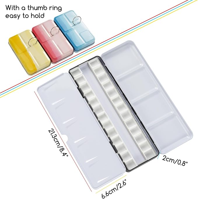 MEEDEN Empty Travel Watercolor Palette: Portable Watercolor Palette Tin - Image 2