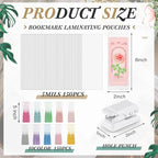 Fuyoooo 301 Pcs DIY Bookmark Making Kit 150 Bookmark Laminating Pouches 5 Mil - Image 2