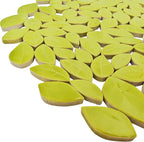500g/1.1lb Leaf-Shaped Ceramic Mosaic Tiles, Ceramic Mosaic Pieces - Image 4