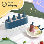 Popsicle Mold Set 4 Pieces Homemade Silicone Popsicle Maker Easy Release Ice - Image 5