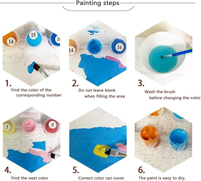 Banket Paint by Numbers Kit for Adults Beginner Landscape DIY Painting Kits for - Image 7