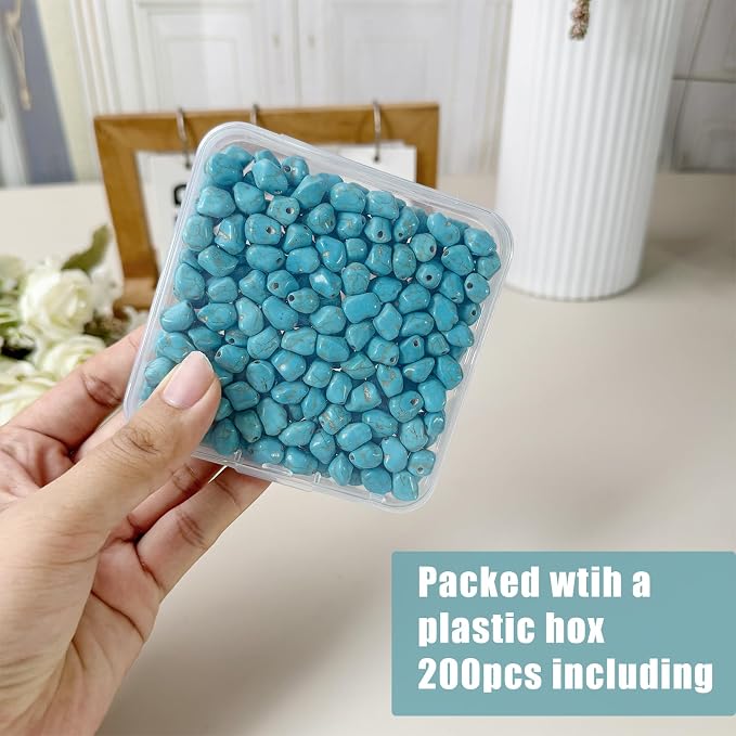 Turquoise Irregular Beads for Bracelet Making - Image 3