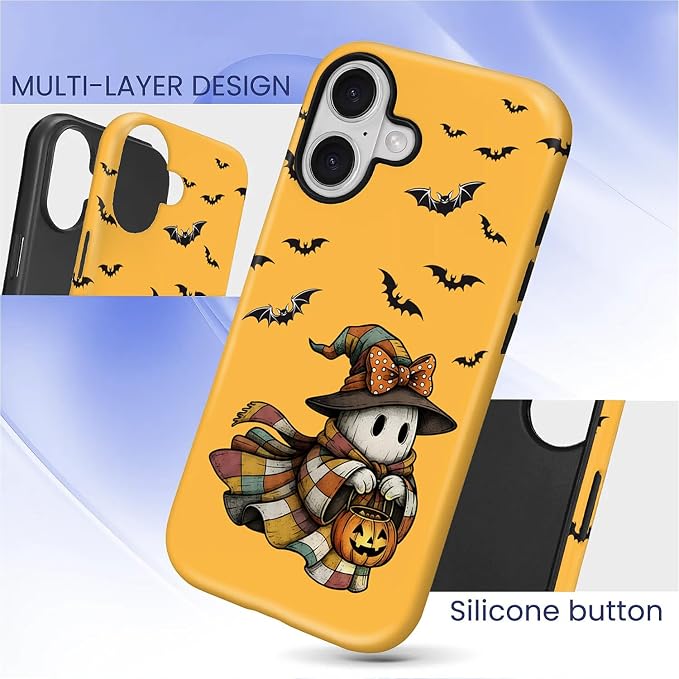 Case for iPhone 17, Scratch Resistant Hybrid Double Layer Hard Shell，Cute - Image 3