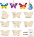 Subacy 80 PCS Unfinished Wood Cutouts 8 Styles DIY Wooden Spring Ornaments by GRADUATIONDECORATIONS