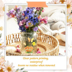 50+Pcs Transparent Golden Floral Butterfly Scrapbook Stickers Pack, Sunflower - Image 3