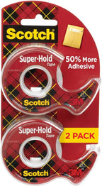 Scotch Super-Hold Tape, 2 Rolls, 3/4 x 600 Inches, Dispensered | Transparent by Unknown