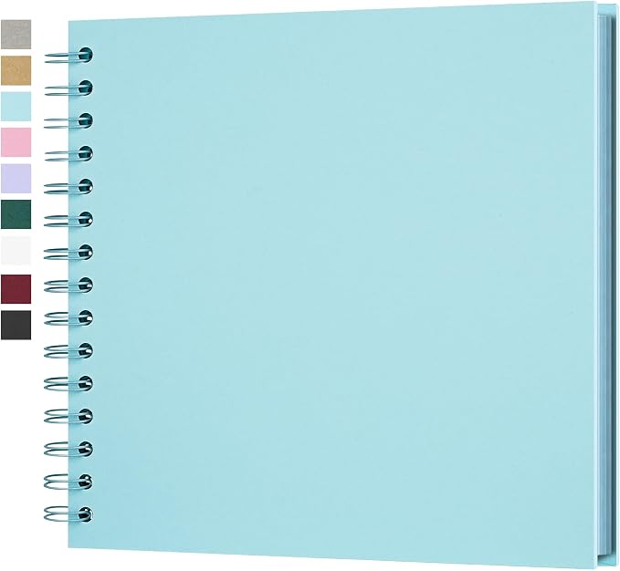 8x8 Inch DIY Scrapbook Photo Album, Hardcover Kraft Paper Acid-Free, 20 Sheets by Yopih