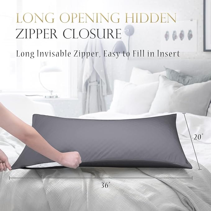Cooling Crescent Side Sleeper Pillow Cases King Size Set of 2 - Image 5
