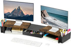 Spacrea Metal Desk Organizers and Accessories, Dual Monitor Stand Riser by Spacrea