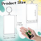 Yaomiao Acrylic Photo Frame Keychain Holder Photo Picture Insert Blank Keyring - Image 2