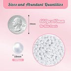 660PCS 10mm Pearls for Crafting, Artificial Pearl Beads for Vase Filler - Image 2