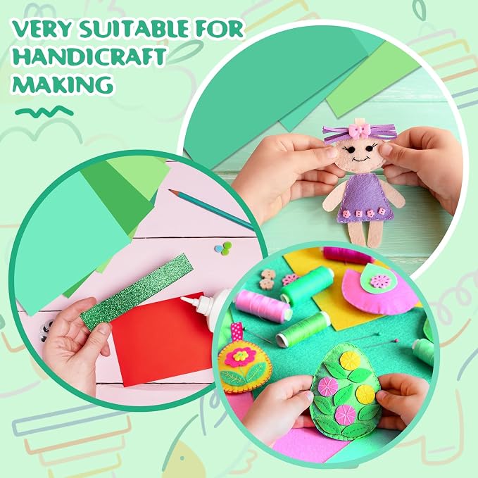 Feifeiya 48 Pack EVA Foam Sheets 8 x 12 Inch, 12 Glitter Sparkle Foam Sheet 36 - Image 6