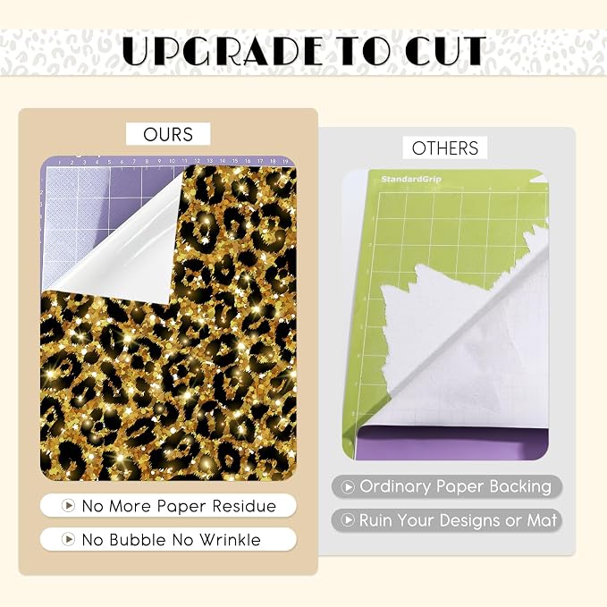 Tintnut Leopard Permanent Vinyl 8 Sheets 12x10in Golden Adhesive Vinyl | - Image 4