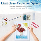 CIYOJA Sea Glass Stained Glass Kit – Flame Bird Resin Art Mosaic Kit - Image 2