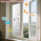 IVN Privacy Window Film Stained Glass Window Cling Dandelion Decorative Static - Image 4