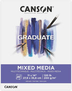 Canson Graduate Mixed Media Pad, 11x14 inch, 20 Sheets | Artist Paper by Unknown