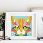 DOODLREAM Colored Cat Head DIY Punch Needle Embroidery Kit - Image 6
