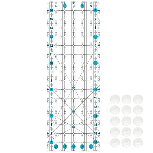 Sewing Ruler, 6“ * 17” Quilting Rulers, Acrylic Ruler, Cutting Ruler by Unknown