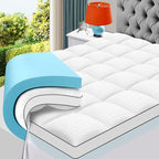 MASVIS California King Size Dual Layer 4 Inch Memory Foam Mattress Topper by MASVIS
