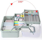 BTSKY 3-Layer Plastic Dividing Storage Box Craft Organizer and Storage - Image 2