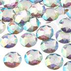 200 Pieces 20mm, Crystal AB, Acrylic Round Flat Back Rhinestones by JohnBead