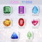 MARFOREVER 150 Pcs Toy Gems Pirate Treasure Jewels Colorful Acrylic Rhinestones - Image 3