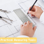Chinco 4 Pieces Stencils Metal Journal Template 7.1 x 2.3 Inch Bookmark Ruler - Image 5