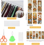 YERUOUIU 6 PCS Fall Cross Stitch Bookmark Kit - Image 2