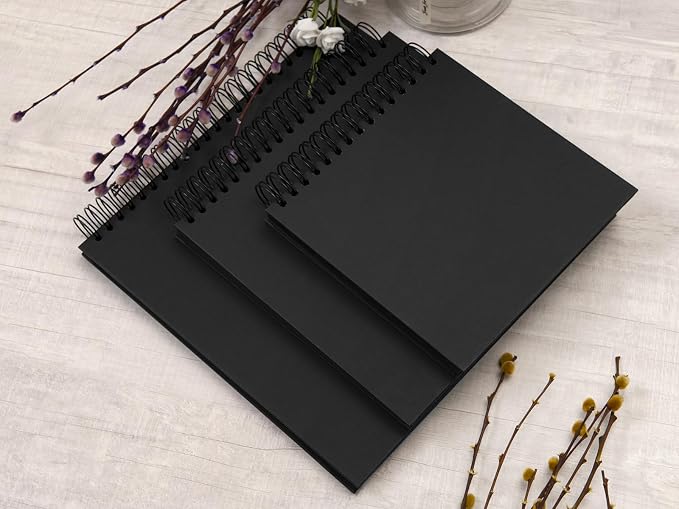 potricher 10 x 10 Inch DIY Scrapbook Photo Album 80 Pages Thick Kraft Blank - Image 6