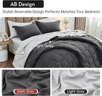 MUXHOMO 7 Pieces King Comforter Set, Reversible Bed in a Bag King Size - Image 3