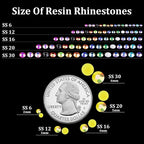 4000pcs 4mm Resin Rhinestones Bulk, Lemon Yellow AB Flatback Round Jelly - Image 3