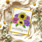 Flower Clear Stamps and Dies for Card Making Layering Coloring Stencil Set - Image 6