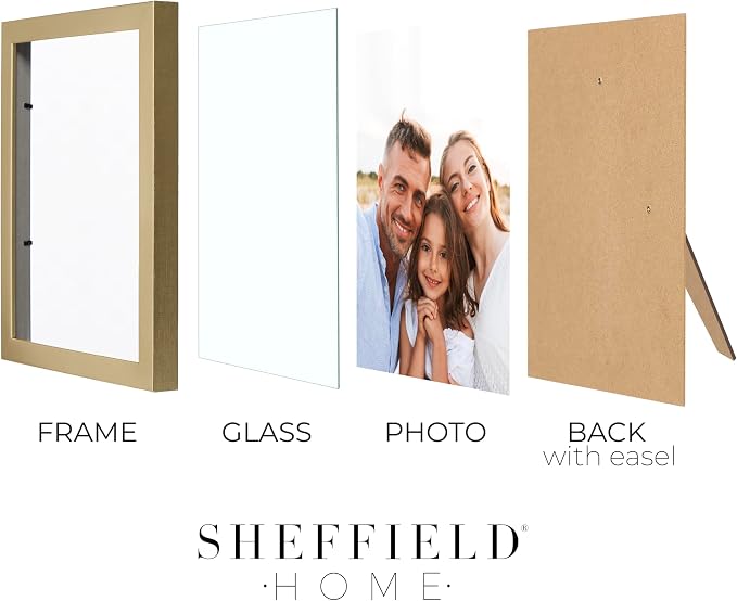 Sheffield Home 4 Piece Gallery Wall Frame Set, 8x10 Inch, 5x7 Inch, and 4x6 Inch - Image 5