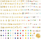 352 Pcs Assorted Charms for Jewelry Making, Mixed Enamel KC Gold Alloy Letter by Unknown