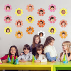 60pcs Spring Theme Flower Cutouts Boho Daisy Bulletin Board Decoration Back to - Image 5