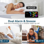 Netzu Loud Alarm Clock for Heavy Sleepers, RGB Alarm Clocks for Bedrooms - Image 4