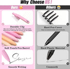 Piochoo Aesthetic Pens, No Smudge Quick Dry Smooth Writing Pens, Cute Black Ink - Image 4
