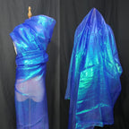 Royal Blue Iridescent Organza Fabric - Image 5