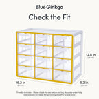 Blue Ginkgo Large 12-Drawer Cabinet – Stackable Clear Organizer - Image 2