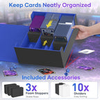 Mlikero Card Deck Case for Trading Cards 1800+, Trading Card Storage Box Fits - Image 4