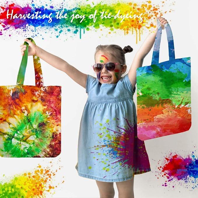 Vodolo White Bags for Tie Dye, Tie Dye Kits for Adults Kids Women Large Groups - Image 7