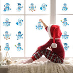 Renbuzhu 42PCS Winter Crafts Bulk: Snowman Paper Suncatchers DIY Kit - Image 6