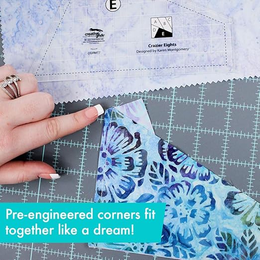 Creative Grids Crazier Eights Template and Quilt Ruler – CGRMT7 – Made in USA - Image 5