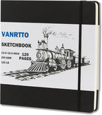 Vanrtto Hardcover Sketch Book, Square Mixed Media Sketchbook 10x10 Inch | by YOURHAPPYTIMECOMPANION